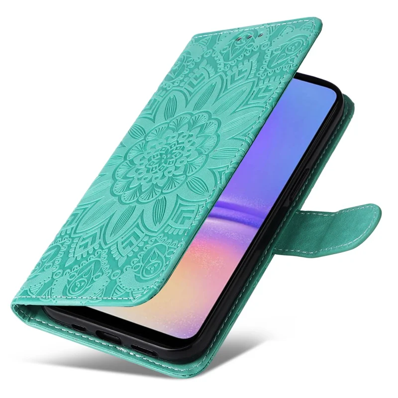 Für Samsung Galaxy A05 4G Hülle Slim-Fit Shell Stand Wallet PU Leder Handyhülle - Grün
