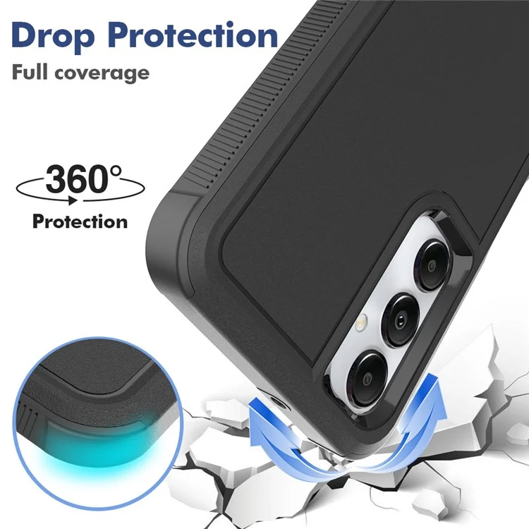Custodia Antiurto per Samsung Galaxy A05s 4G - Custodia in PC Rigido + TPU Morbido, Protezione Dual Layer - Nera