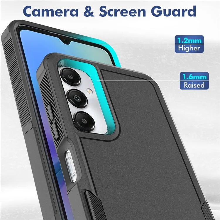 Custodia Antiurto per Samsung Galaxy A05s 4G - Custodia in PC Rigido + TPU Morbido, Protezione Dual Layer - Nera
