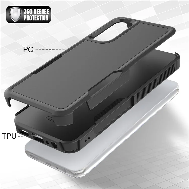 Custodia Antiurto per Samsung Galaxy A05s 4G - Custodia in PC Rigido + TPU Morbido, Protezione Dual Layer - Nera
