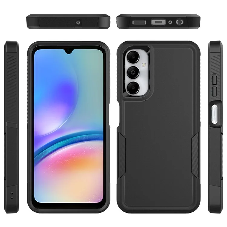 Custodia Antiurto per Samsung Galaxy A05s 4G - Custodia in PC Rigido + TPU Morbido, Protezione Dual Layer - Nera