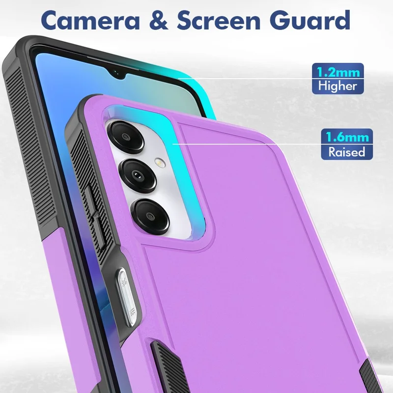 Anti-Drop Phone Case for Samsung Galaxy A05s 4G Case Hard PC+Soft TPU Shockproof Phone Cover - Purple