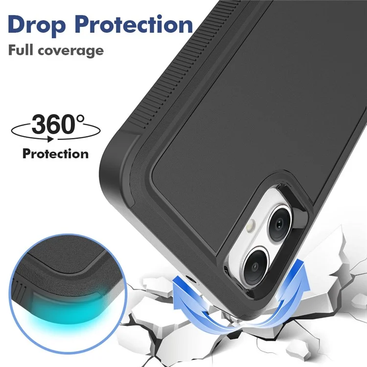 Slim Phone Case for Samsung Galaxy A05 4G Case PC+TPU Protective Cover - Black