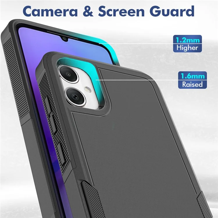 Slim Phone Case for Samsung Galaxy A05 4G Case PC+TPU Protective Cover - Black