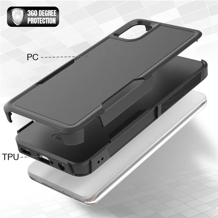 Slim Phone Case for Samsung Galaxy A05 4G Case PC+TPU Protective Cover - Black