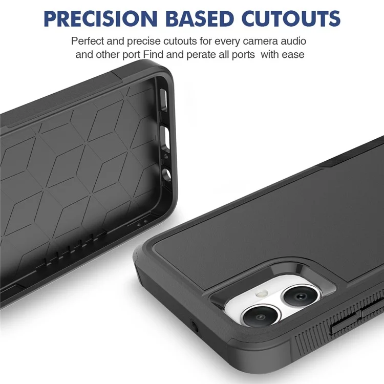 Slim Phone Case for Samsung Galaxy A05 4G Case PC+TPU Protective Cover - Black