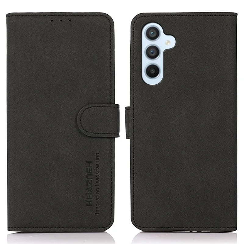 KHAZNEH For Samsung Galaxy A25 5G (Global) (161.0 x 76.5 x 8.3mm) Case PU Leather Cover with Wallet - Black