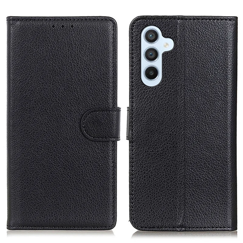 For Samsung Galaxy A25 5G (Global) (161.0 x 76.5 x 8.3mm) Case Litchi Texture Wallet Leather Phone Cover - Black