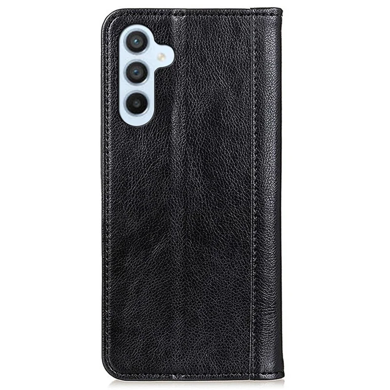 For Samsung Galaxy A25 5G (Global) (161.0 x 76.5 x 8.3mm) Case Litchi Texture Wallet Split Leather Cover - Black