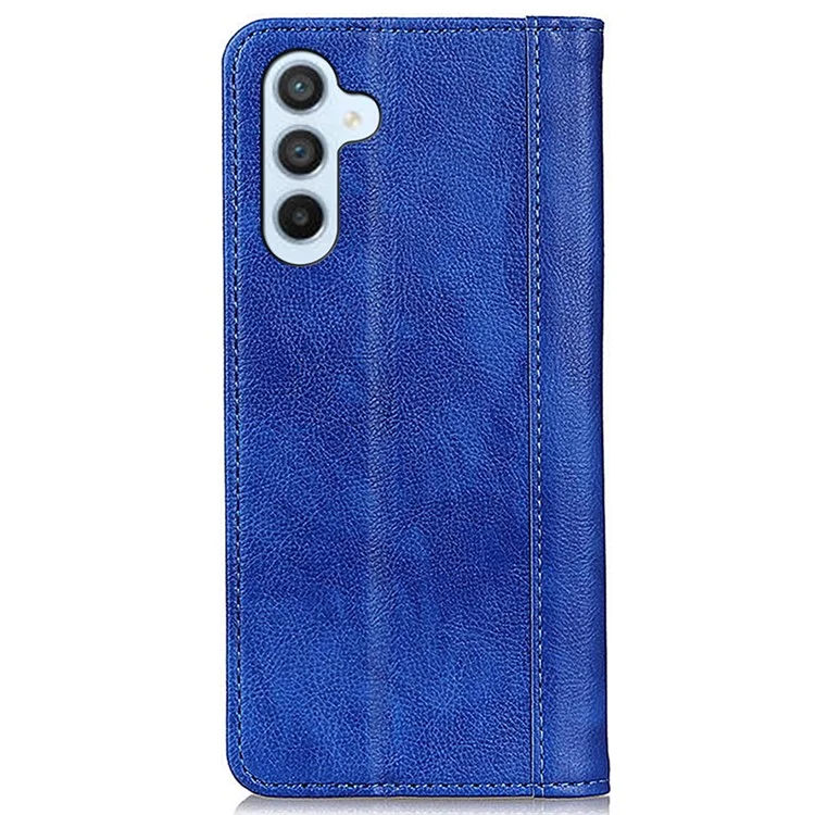 Per Samsung Galaxy A25 5G (Global) (161,0 x 76,5 x 8,3 mm) Custodia Texture Litchi Wallet Split Leather Cover - Blu