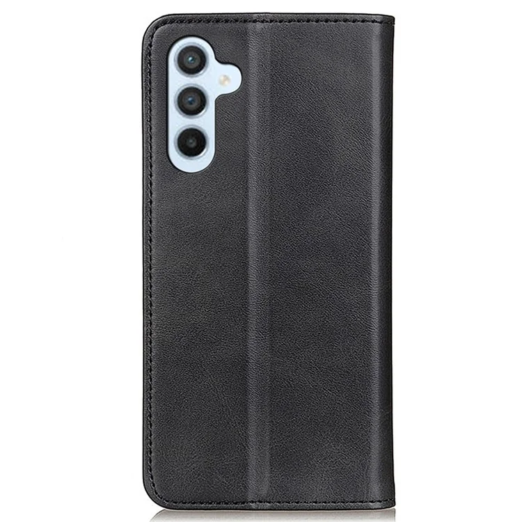 Für Samsung Galaxy A25 5G (Global) (161,0 x 76,5 x 8,3 mm) Hülle Brieftasche Stand Spaltleder Handyhülle - Schwarz
