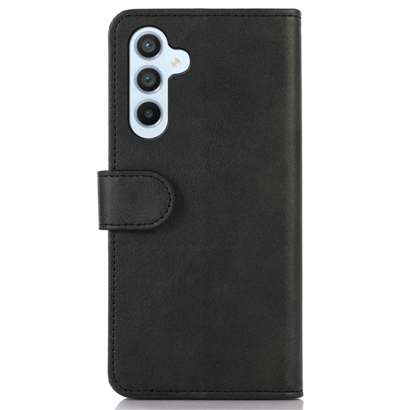 For Samsung Galaxy A25 5G (Global) (161.0 x 76.5 x 8.3mm) Case Cowhide Texture PU Leather Wallet Cover - Black