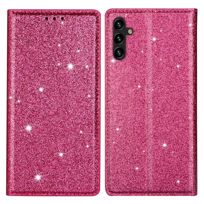 For Samsung Galaxy A15 4G Case Card Holder Magnetic Auto Closing Leather Cover - Rose