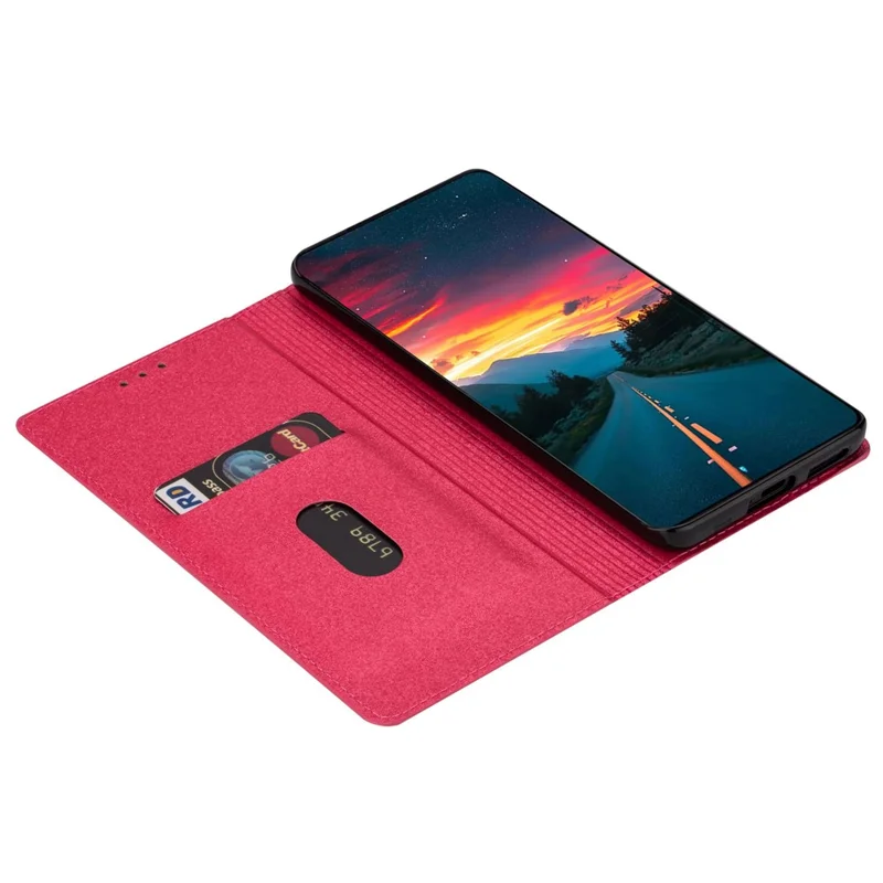 For Samsung Galaxy A15 4G Case Card Holder Magnetic Auto Closing Leather Cover - Rose
