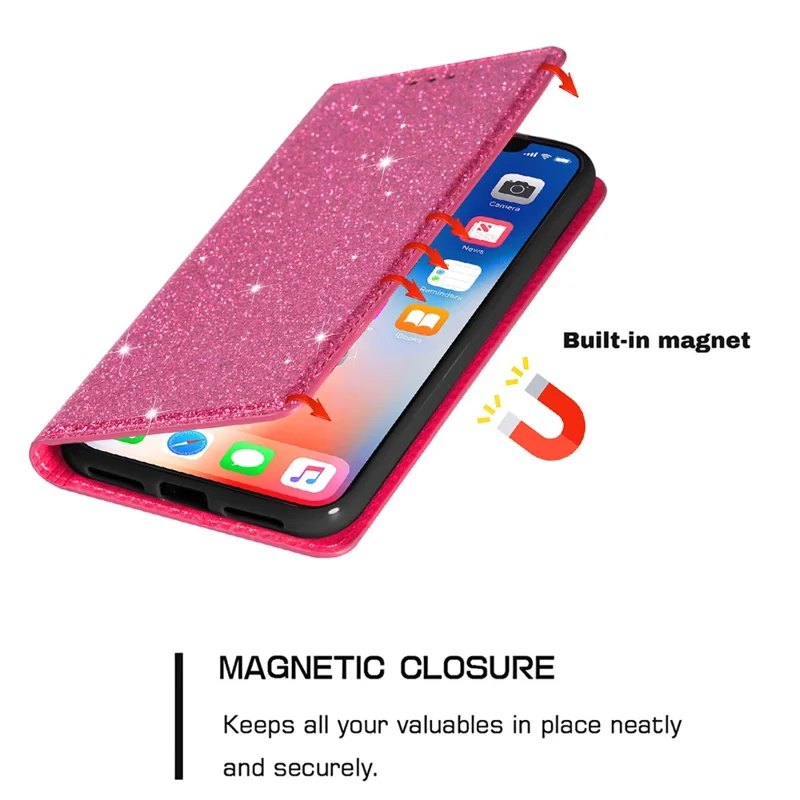 For Samsung Galaxy A15 4G Case Card Holder Magnetic Auto Closing Leather Cover - Rose