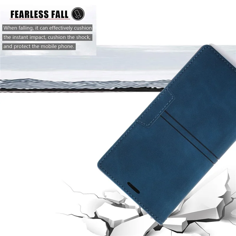 For Samsung Galaxy A05s 4G Case PU Leather Cover with Wallet Stand - Blue