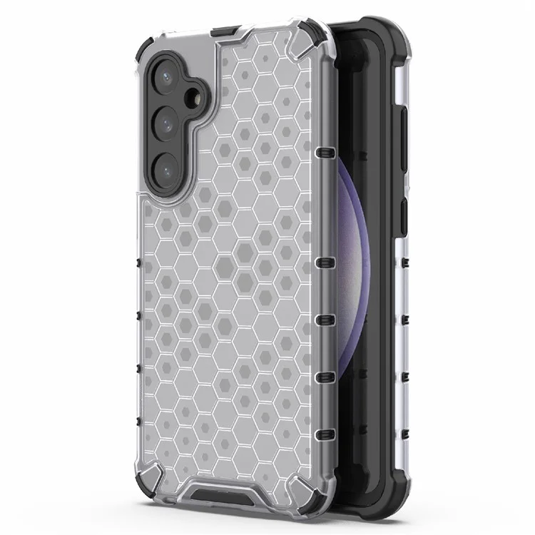 Per Samsung Galaxy S23 FE Case Honeycomb Design Phone Back Cover - Grigio