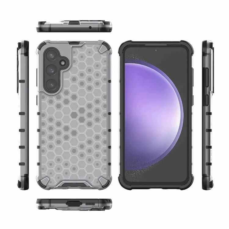 Per Samsung Galaxy S23 FE Case Honeycomb Design Phone Back Cover - Grigio
