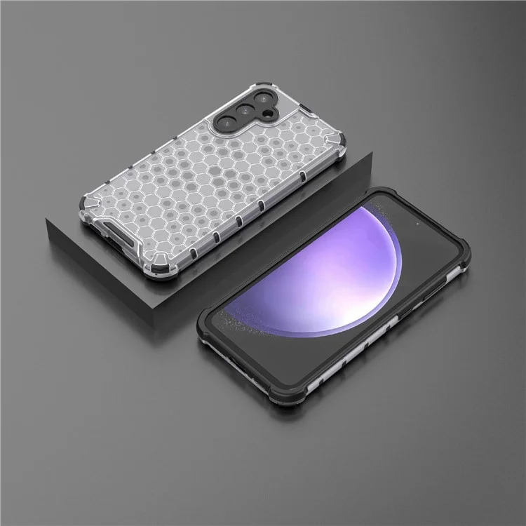 Per Samsung Galaxy S23 FE Case Honeycomb Design Phone Back Cover - Grigio