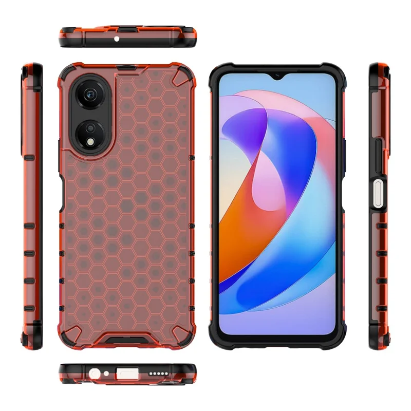 Funda Para Honor Play 40 Diseño de panal Antiarañazos Funda de teléfono - Rojo