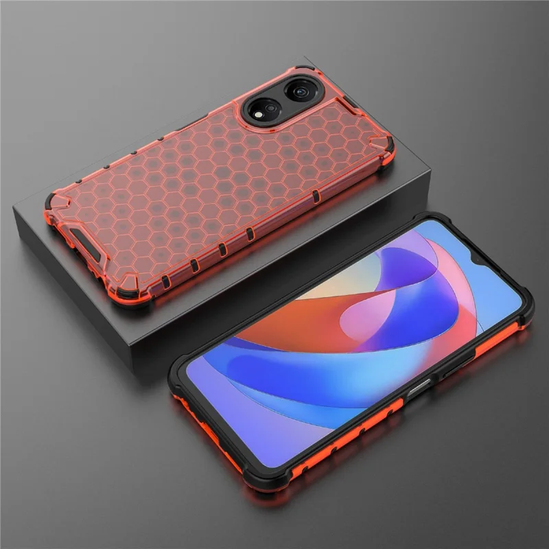 Funda Para Honor Play 40 Diseño de panal Antiarañazos Funda de teléfono - Rojo