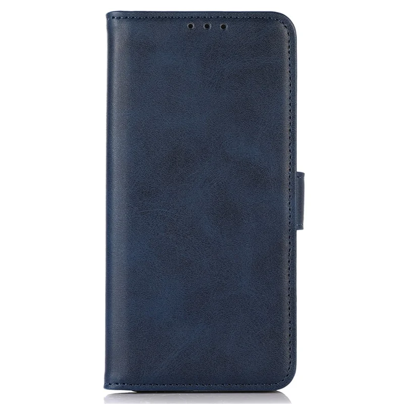 Per Google Pixel 8a Case Cowhide Texture PU Leather Shell Phone Stand Cover Wallet - Blu