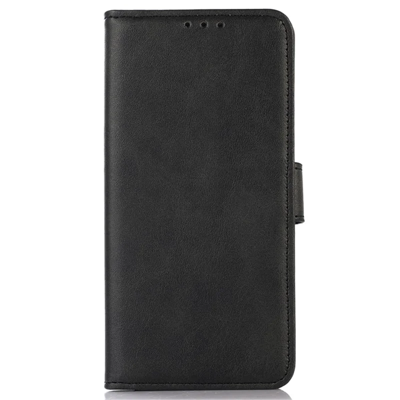For Google Pixel 8a Case Cowhide Texture PU Leather Shell Phone Stand Cover Wallet - Black