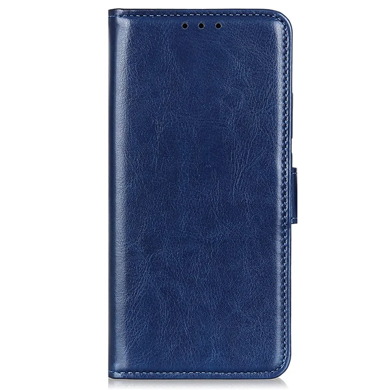 Per il caso Google Pixel 8a Magnetic PU Leather Wallet Crazy Horse Texture Phone Cover - Blu