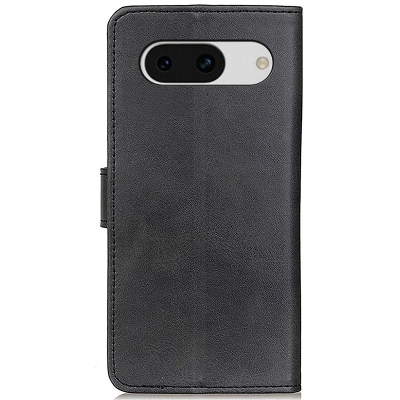 For Google Pixel 8a Case Anti-Scratch Phone Shell Wallet Stand Protective Phone Cover - Black