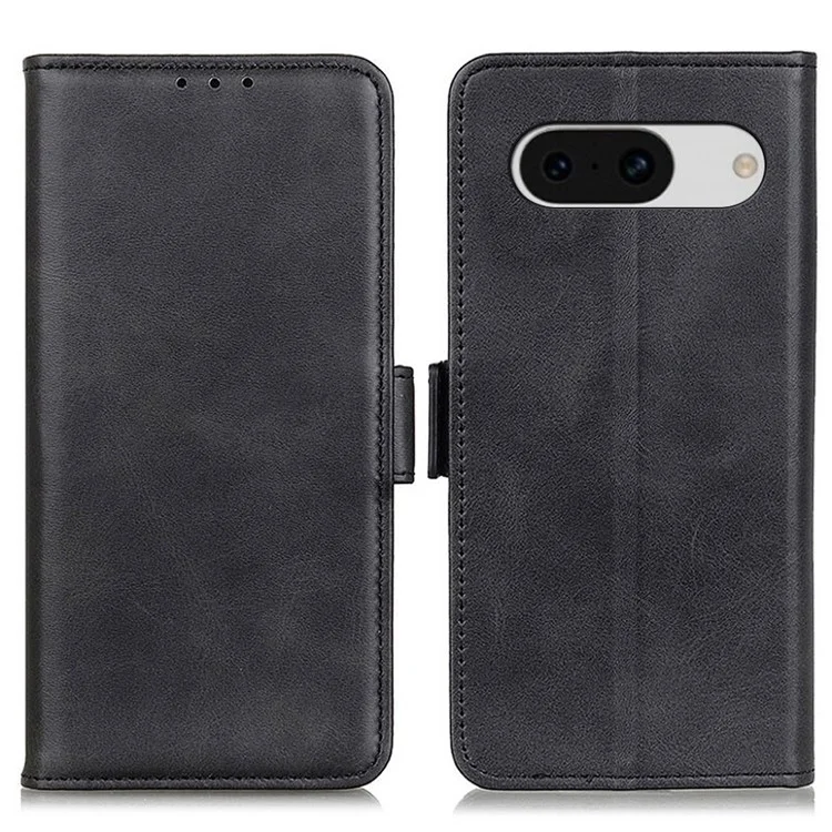 Para Google Pixel 8a Case Slim-fit Stand Phone Cover TPU +PU Leather Wallet - Black