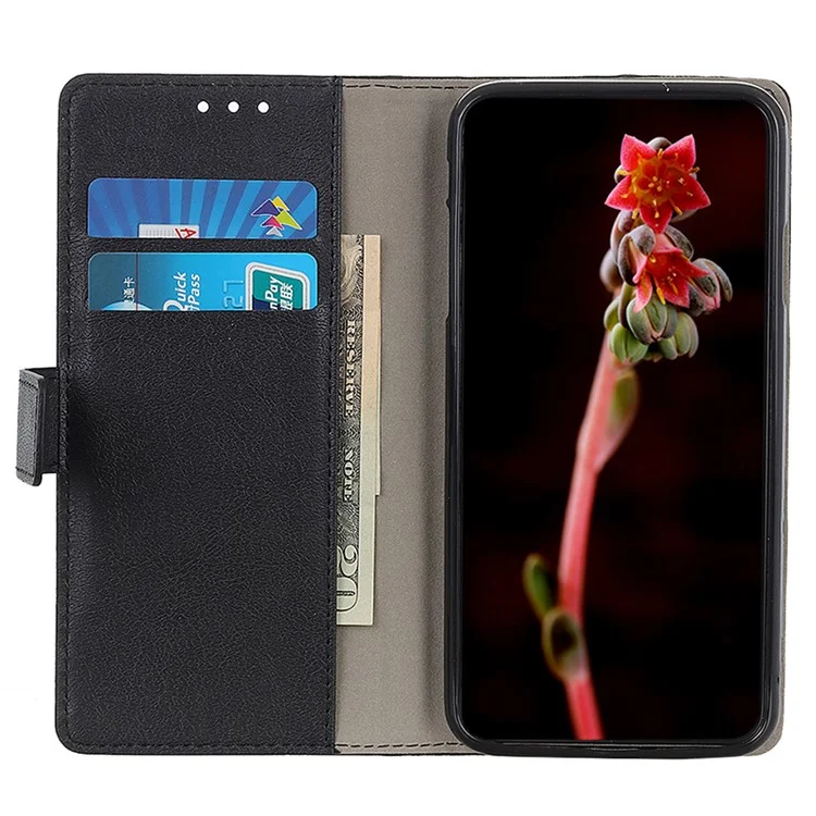 Para Google Pixel 8a Case Capa de Telefone à Prova de Choque Capa de Carteira de Couro PU Stand - Preto