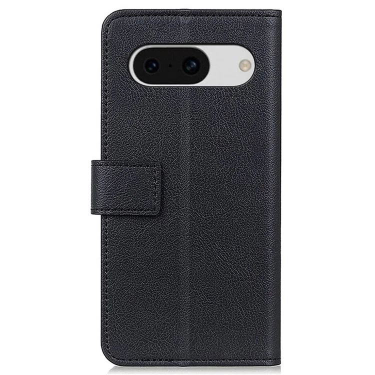 Para Google Pixel 8a Case Capa de Telefone à Prova de Choque Capa de Carteira de Couro PU Stand - Preto