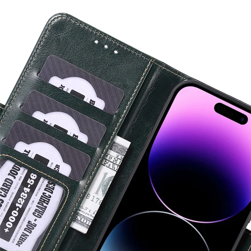 ABEEL Pour Google Pixel 8a Étui de Portefeuille Ajusté Mince Couverture en Cuir Magnétique - Vert