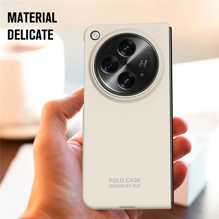 For Oppo Find N3 5G Case Shockproof Hard PC Phone Cover with Tempered Glass Film - Beige