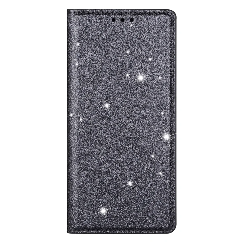 For Xiaomi Redmi 12 4G / 5G (Global) / Poco M6 Pro 5G Case Glittery Phone Cover with Card Holder - Grey