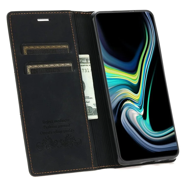 Para Xiaomi Redmi 12 4G / 5G (Global) / Poco M6 Pro 5G Capa Carteira de Couro PU - Preto