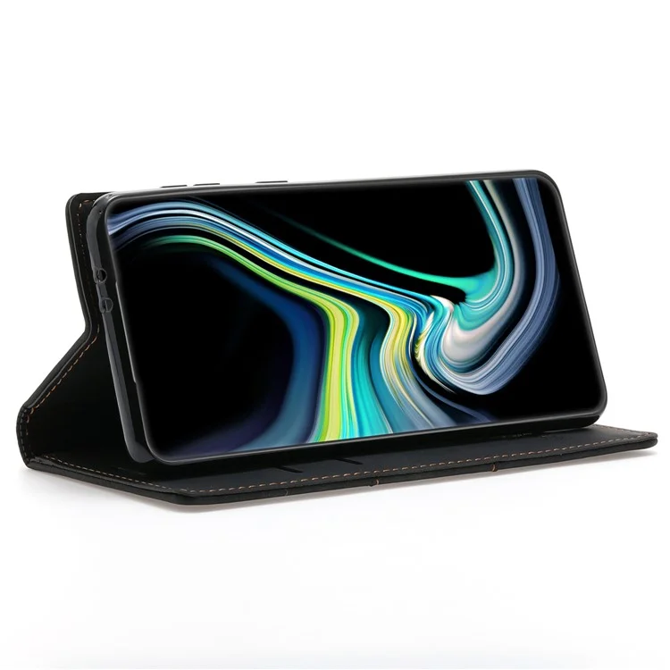 Para Xiaomi Redmi 12 4G / 5G (Global) / Poco M6 Pro 5G Capa Carteira de Couro PU - Preto