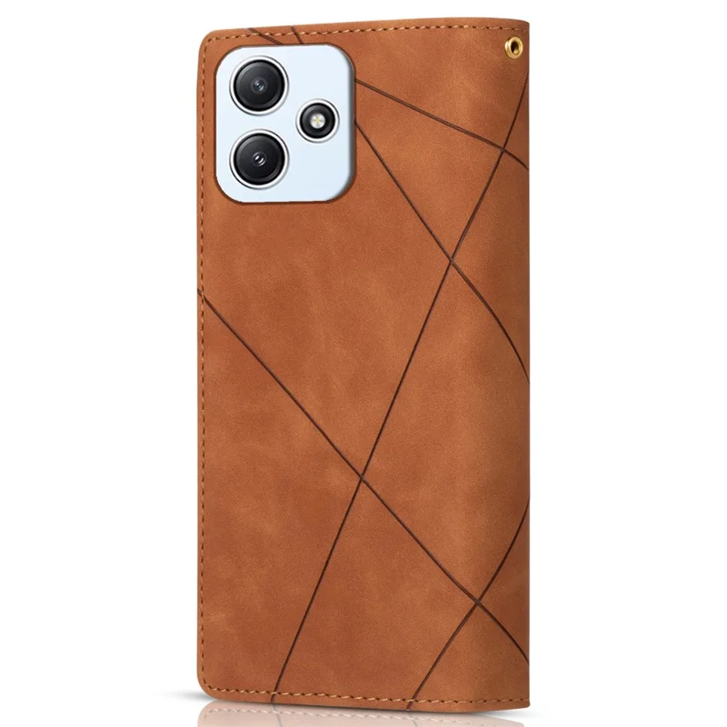For Xiaomi Redmi 12 4G / 5G (Global) / Poco M6 Pro 5G Case Zipper Pocket Phone Wallet Cover - Brown