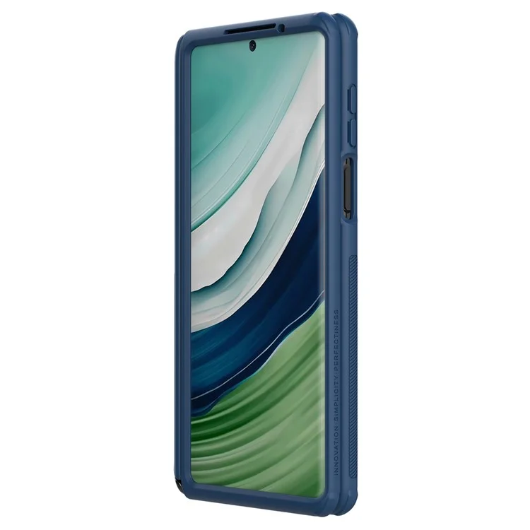 NILLKIN Super Frosted Shield Fold for Huawei Mate X5 Kickstand Phone Case PC Matte Phone Cover - Blue