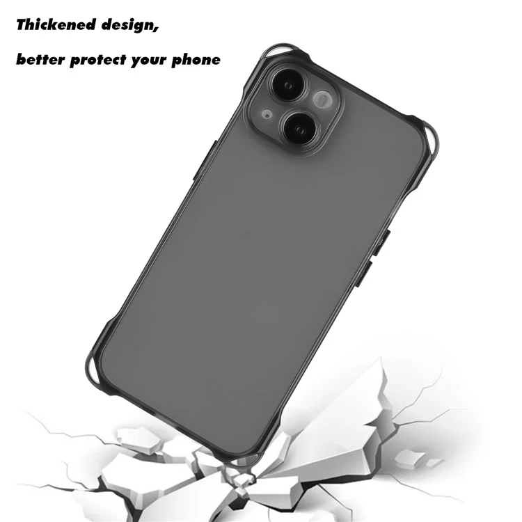 Für iPhone 13 Case Verstärkte Ecken TPU Handyhülle - Schwarz