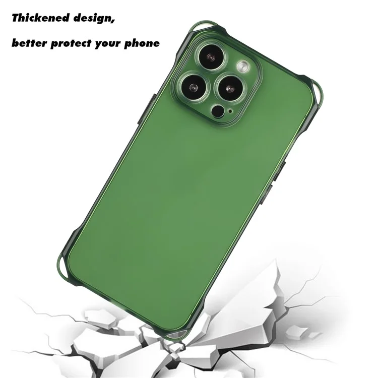 Für iPhone 13 Pro Hülle Weiche TPU Vier-Ecken-Aufprallschutz-Abdeckung - Armeegrün