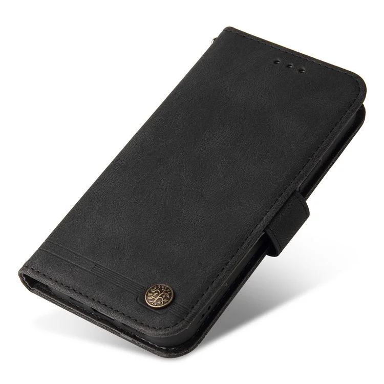 Für Samsung Galaxy S24 Ultra Case Skin-touch Leder Imprägniert Handyhülle - Schwarz