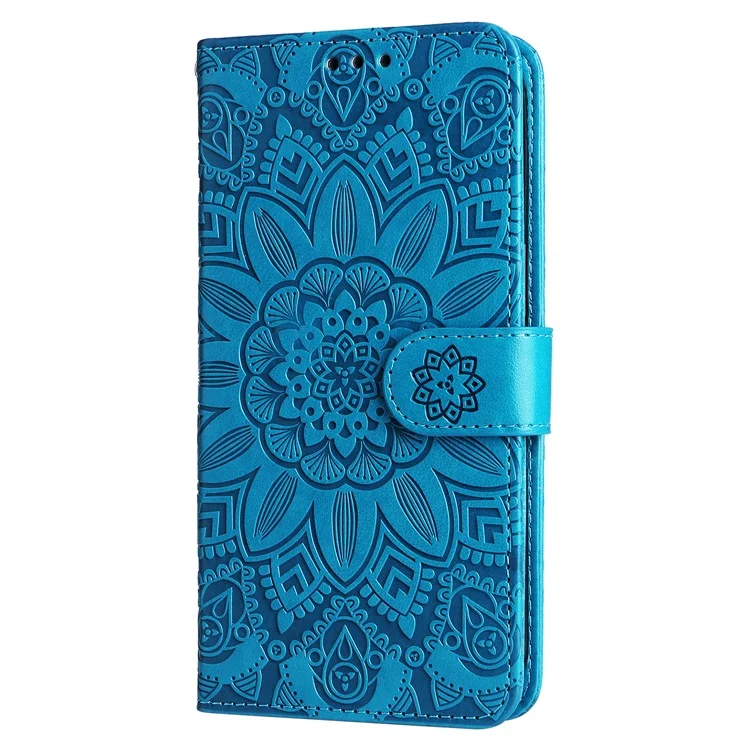 For Samsung Galaxy S24 Ultra Case Leather Wallet Flip Protective Phone Cover - Blue
