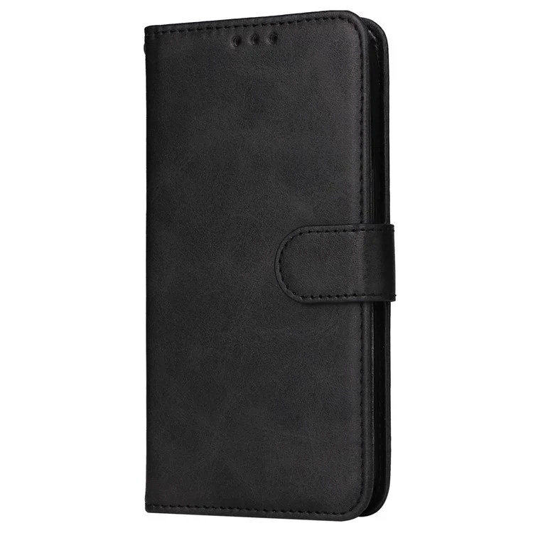 Per Samsung Galaxy S24+ Case Wallet PU Pelle Texture Vitello Custodia Telefonica - Nero