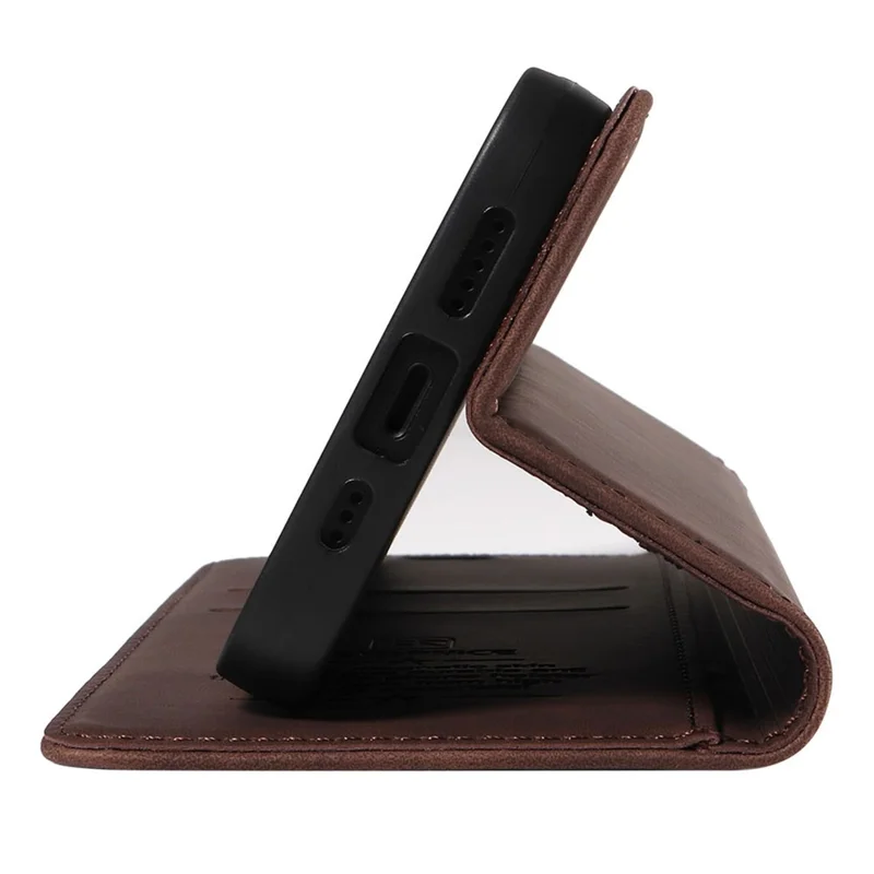 BETOPNICE 003 para Samsung Galaxy S24+ Capa Bloqueio RFID Suporte de Couro Capa de Telefone - Marrom