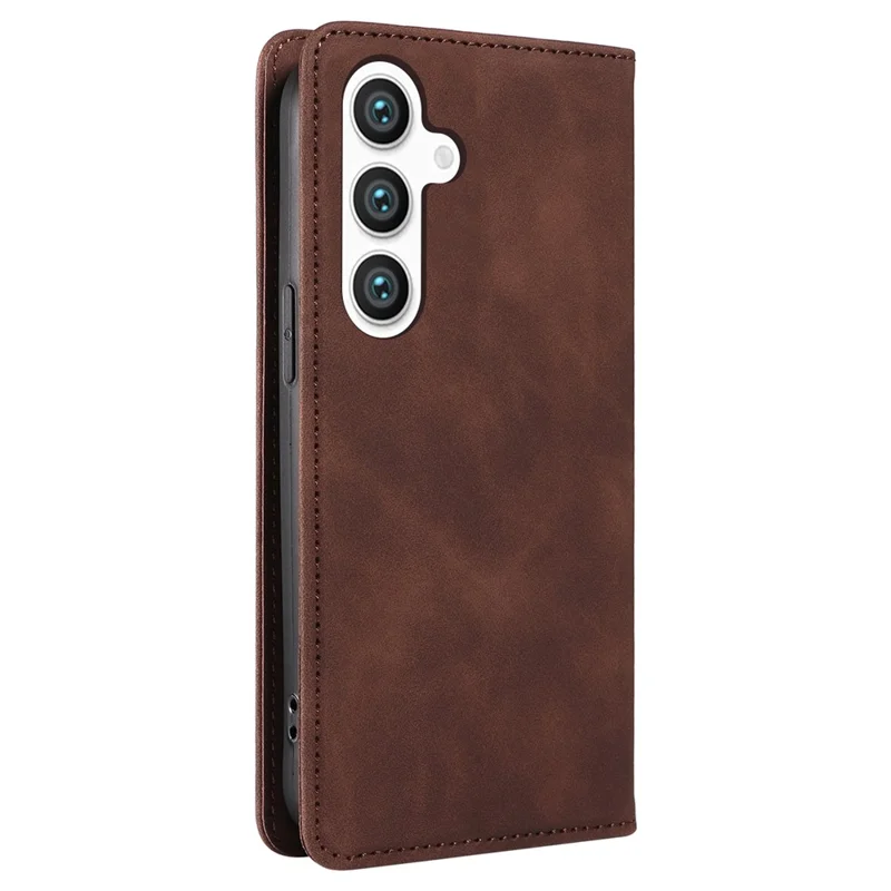 BETOPNICE 003 para Samsung Galaxy S24+ Capa Bloqueio RFID Suporte de Couro Capa de Telefone - Marrom