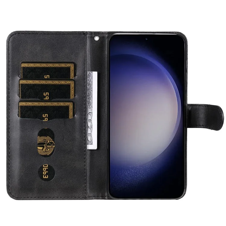 Чехол-книжка с застежкой-молнией для Samsung Galaxy S24 - черный