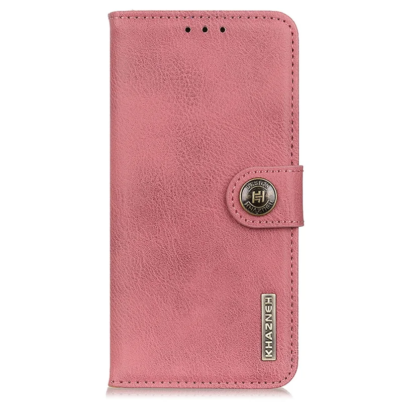 KHAZNEH For Samsung Galaxy A25 5G (Global) (161.0 x 76.5 x 8.3mm) Case Cowhide Leather Phone Wallet Cover - Pink