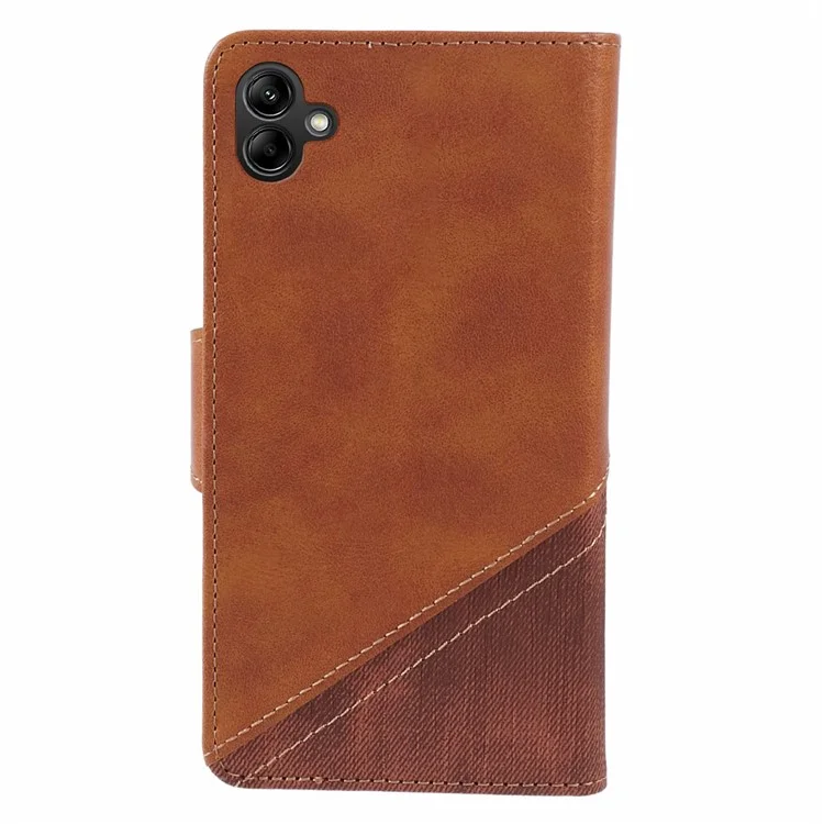 Für Samsung Galaxy A05 4G Case Wallet Splicing Leather Phone Cover - Braun