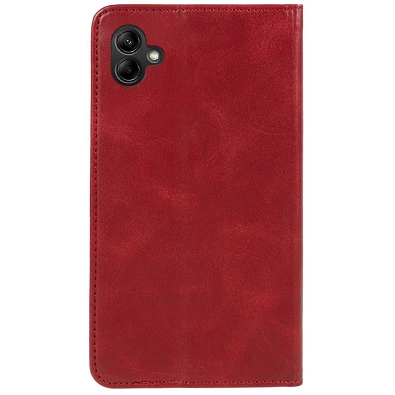 For Samsung Galaxy A05 4G Case Magnetic Auto Closing Phone Leather Cover - Red